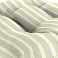 thumbnail image 5 of Jordan Manufacturing Sunbrella 18" x 18" Shore Linen Natural Stripe Square Tufted Contoured Outdoor Wicker Seat Cushion (2 Pack), 5 of 9
