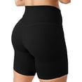 thumbnail image 2 of Womens Crossover Biker Shorts 5" High Waisted Yoga Workout Athletic Running Spandex Shorts, 2 of 7