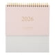 thumbnail image 4 of Calendario de escritorio 2026: Calendario pequeño de escritorio con tapa abatible, planificador mensual con papel grueso, estilo minimalista para decoración del hogar o la oficina, color rosa., 4 of 8