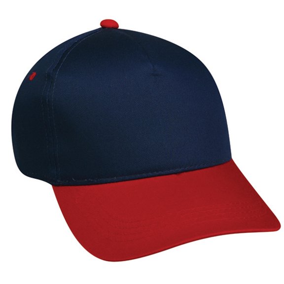 Outdoor Cap GL-455 5-Panel Cotton Twill-Navy/Red-Youth