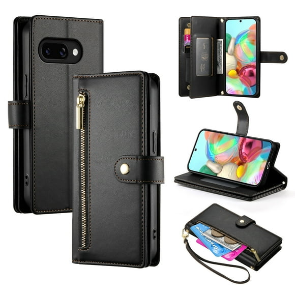 Funda de cartera GANGXUN para Google Pixel 9A - Diseño de cuero premium, 9 ranuras para tarjetas