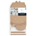 thumbnail image 3 of (4 pack) Mainstays 8-Piece Cotton Kitchen Towel, Dishcloth, Oven Mitt, and Pot Holder Set, Brown, 3 of 6