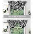 thumbnail image 5 of Waterfall Valances for Windows, Black White Plaid Kitchen Sheer Valance Curtains, Modern Buffalo Check Gingham Art Rod Pocket Elegant Swag Valances for Living Room Bedroom, 47.2"x38.5", 2 Panel, 5 of 8