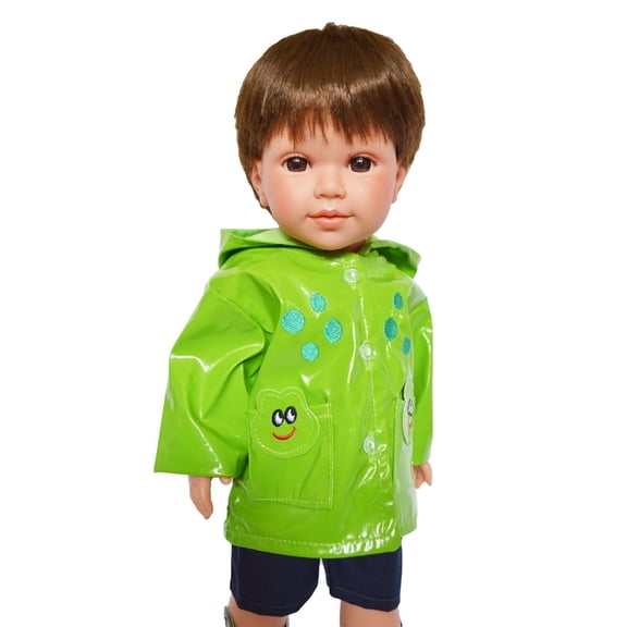 MBD® Green Frog Raincoat for 18-Inch Dolls- Doll is not included