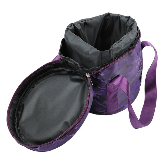 Sac à Bol Chantant, Sac de Rangement pour Bol de Musique 2 Poches Externes Double Fermeture Éclair pour Protection des Instruments 8 Po Camouflage Violet, 10 Po Violet Pur, 12 Po Violet Pur, 14 Po Violet Pur