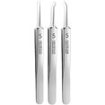 thumbnail image 1 of 3-Piece Stainless Steel Blackhead Remover Kit - Precision Facial Tweezers, Acne Extractor Tools with Storage Box, Skin Care Accessories, 1 of 4