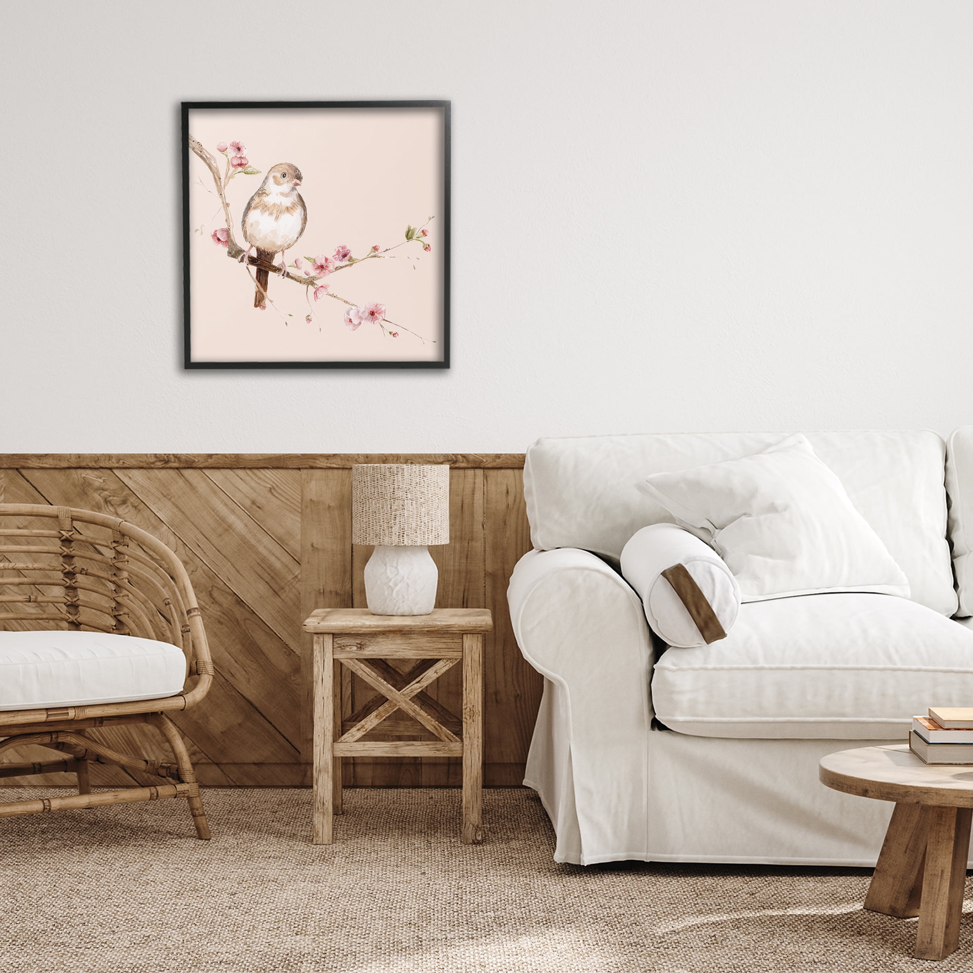 Sweetest Brown Bird Black Framed Giclee Art, design by Lisa Wehmeyer