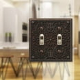 thumbnail image 2 of Amerelle 65TTDB Moderne Wallplate 2 Toggle Cast Metal Bronze 1-Pack, 2 of 7