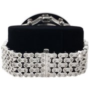 Mens New Diamond Watch Illusion Dial Fully Iced Band 3 Row 50mm 2 Ct.