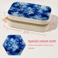 thumbnail image 5 of Snowflakes Velvet Portable Earring Holder with Removable Compartment - Gift-Worthy Jewelry Stand and Travel Organizer with Necklace Holder, 5 of 7