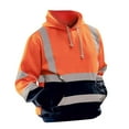 thumbnail image 4 of S 5XL 'S Hoodie Sweatshirt Reflective Stripes Sweat Shirts - orange M, 4 of 7