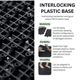 thumbnail image 6 of 60 Pack Deck Tiles, 12 "x12" Square Interlocking Deck Tiles, Plastic Deck Tiles Interlocking Outdoor All Weather, Pool Balcony Backyard Terrace, Black, 6 of 9