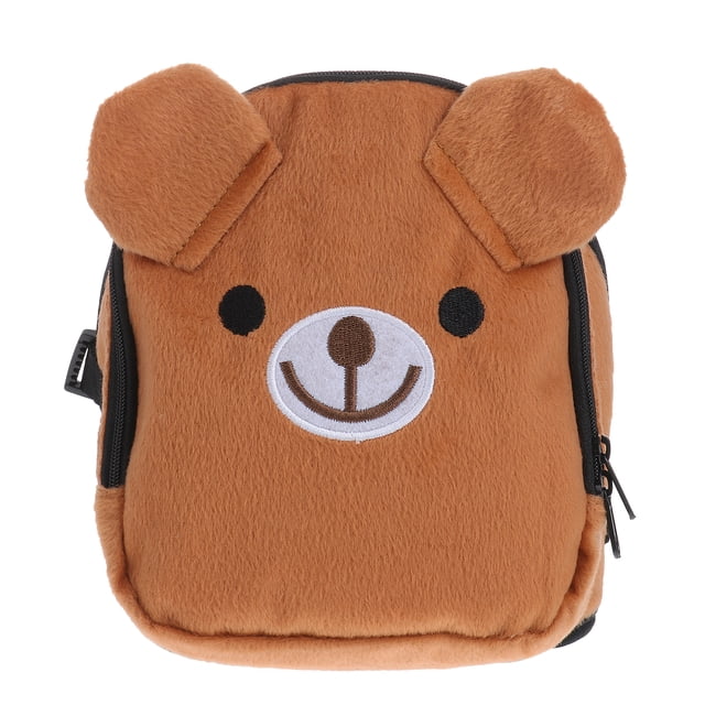 Pet Outpack Bear Animal Backpack Stuffed Animal Small Plush Backpack - Size L (Brown)