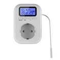 thumbnail image 1 of 220V Temperature Controller Plug with Sensor, Digital Thermostat Plug ,Socket Thermostat Switch for Greenhouses EU Plug, 1 of 5