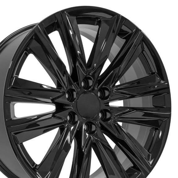 OE Wheels CA91 22 Inch Rims Fit Escalade Sport Style 6x139.7 22x9 Gloss Black - Hollander 4869 (Set of 4)