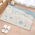 thumbnail image 2 of Blue Coastal Sea Turtle Entryway Rug 2x3 Area Rug Washable Indoor Doormat Small Bathroom Rugs Non-Slip Low Pile Accent Throw Rugs Summer Beach Ocean Abstract Art Floor Carpet for Kitchen Bedroom, 2 of 8