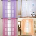 thumbnail image 3 of Wirlsweal Glass Yarn Sheer Window Valance Curtain Pure Color Bedroom Home Wedding Decor, 3 of 10