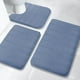 thumbnail image 1 of Juego de alfombrillas de baño Yimobra Memory Foam, 3 piezas, azul vaquero, 1 of 6