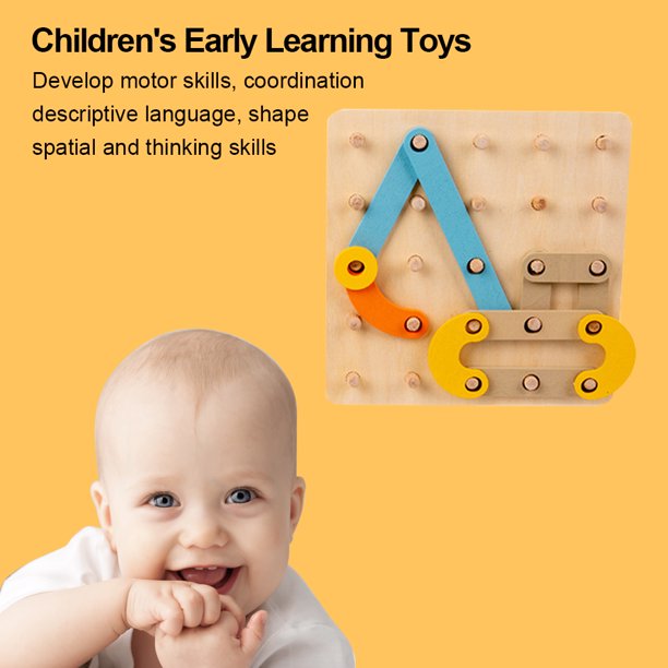 Juego De Creación De Formas Circle Stick Puzzle Juguetes Mano Ojo Coordinación Interacción entre padres e hijos Regalo para niños