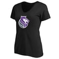 thumbnail image 2 of Women's-Fanatics  Black Sacramento Kings V-Neck T-Shirt, 2 of 3