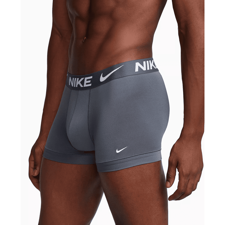 Men's Nike KE1156 Essential Micro Trunk - 3 Pack (Blue/Dark Grey/Black S) 