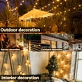 thumbnail image 5 of Luziki Lighting 106 Ft Outdoor LED String Lights with 54 G40 Vintage Edison Bulbs (2700K Warm White) - Waterproof, Connectable, for Patio, Garden, Pergola, Bistro, Café & Backyard - Black Wire, 5 of 8