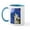 White/Blue Inside, variant on CafePress - Wolf And Full Moon Mug - 11 oz Ceramic Mug - Novelty Coffee Tea Cup