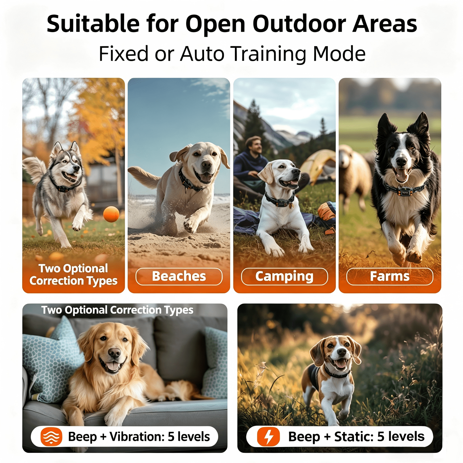GPS Wireless Dog Fence, Electric Fence for Dogs,3 Warning Modes, Adjustable 25-999 Yards Range, IPX7 Waterproof Collar, Pet Containment System, Outdoor Use, for Dogs Over 15 Lbs