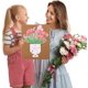 thumbnail image 2 of Tarjeta de felicitación de papel con ramo de Flores 3D regalo de aniversario para mujeres hija esposa madre amante amiga o compañera de clase ramo de claveles, 2 of 4