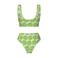 thumbnail image 6 of Rocae Green Lemon Slices for Bikini Set for Women Two Piece Sexy High Swimsuits Split Crossover Bikini XX-Large, 6 of 9