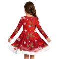 thumbnail image 4 of Grblisyd Christmas Dresses for Girls Long Sleeve A Line Skater Dress Casual Everyday Outfit Crew Neck Xmas Printed Midi Dress, 4 of 4