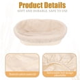 thumbnail image 3 of 2 Pcs Bread Proofing Basket Cloth Liner Baking Dough Basket Cover Natural Rattan Proofing Cloth for Bakery Home Baking, oval about 10 × 6 inch, 3 of 7