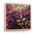 thumbnail image 2 of Designart "Wintery Charm Of Gold And Pink Leaves" Leaves Floater Framed Canvas Prints, 2 of 5