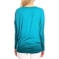 thumbnail image 3 of Made by Johnny Women's Batwing Long Sleeve Top M JADE, 3 of 6