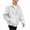 White, variant on Mens Half Zip Jacket Collar Coat Casual Loose With Side Pockets White Size M