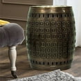 thumbnail image 3 of Saffron Fabs  Multiple Purpose Hand Crafted Metal Stool/Table bronze-small Bronze Finish Drum Tables, Side Tables, 3 of 5