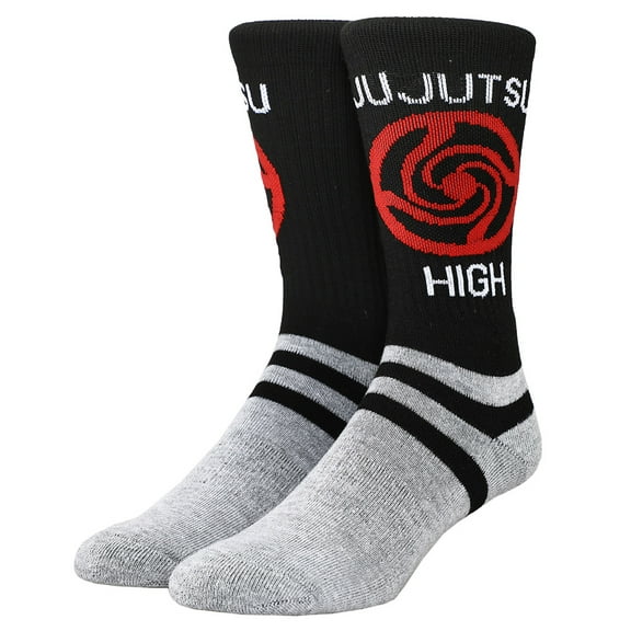 Jujutsu Kaisen Jujutsu High Anime Cartoon Character Mens Sublimated Print Athletic Crew Socks