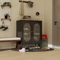 thumbnail image 3 of Zapatero de hierro de gran capacidad: diseño multicapa montado en la pared y a prueba de polvo, adecuado para sala de estar y almacenamiento en el hogar, 3 of 4
