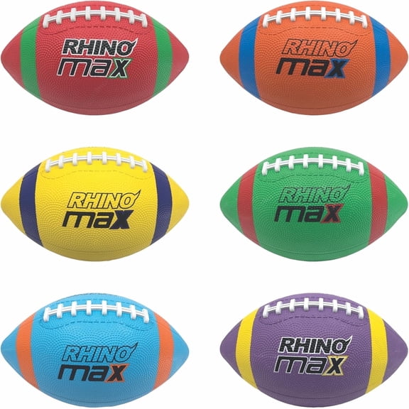 Champion Sports Champion Playground Football Set, Multi-Color, 8.5 in Diameter, 6 Pieces