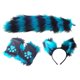 thumbnail image 3 of 1 juego de guantes de animales peludos, diadema con orejas y cola para fiesta de Halloween, accesorios de disfraz de cosplay, orejas y cola de animales peludos, 3 of 7