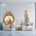 thumbnail image 2 of Marco de fotos redondo,Pequeño cuadro vintage dorado para pared,Marco de fotos de resina redondo y decorativo adornado,Estatua de Lutero,Colección religiosa de la estatua de la Virgen María, 2 of 8