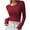 Red, variant on AherBiu Crop Tops for Women Fuzzy Warm Long Sleeve Going out Tops Basic Layer Shirts Sweater Blouse