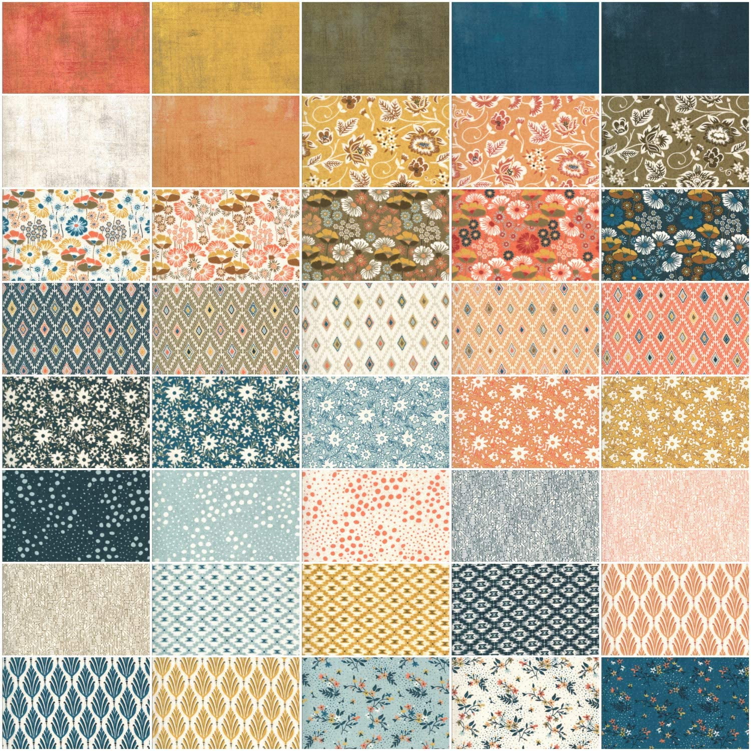 Moda Charm pack CIDER fall line from Basicgrey 42 5 squares cotton fabric 30640PP