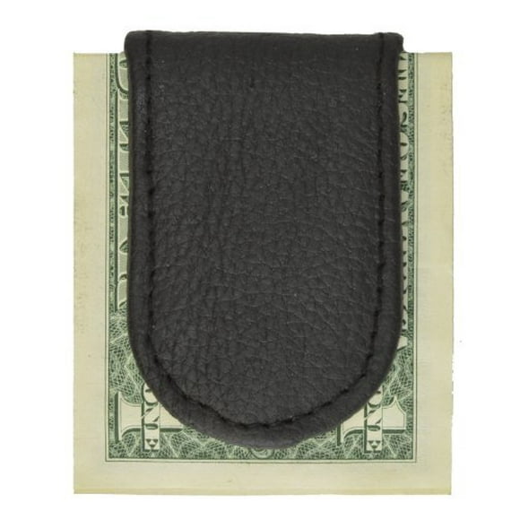 Genuine Leather Black Strong Magnetic Money Clip by Marshal Wallet