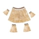 thumbnail image 5 of Conjunto de falda de hierba hawaiana con bandas para brazos y piernas para fiestas. Talla S, 5 of 9