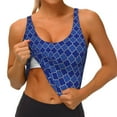 thumbnail image 4 of Naloa Blue Lantern Shapes Sports Bras for Women, High Support Bra with Removable Pads, Comfortable - X-Large, 4 of 9