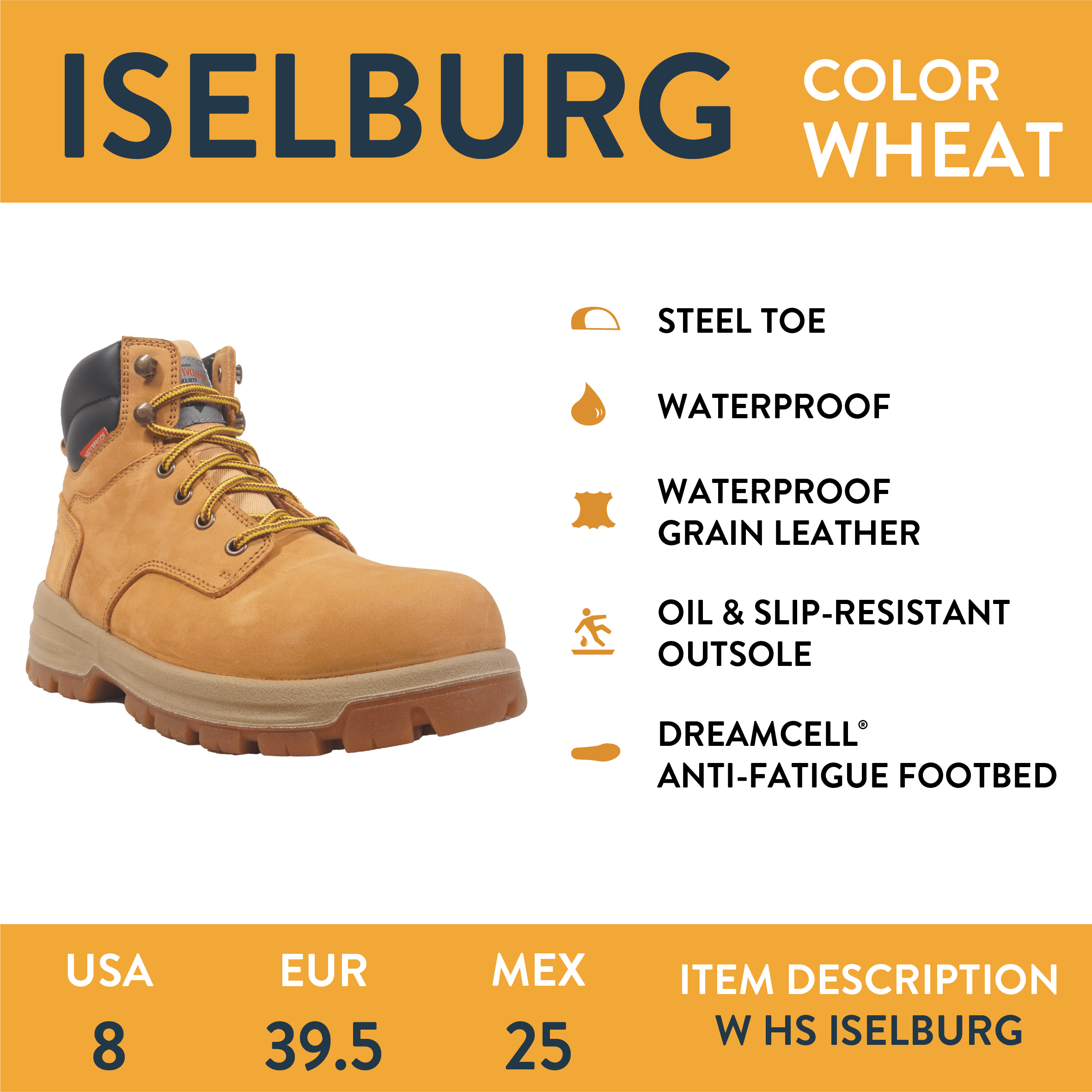Herman Survivors Women's Iselburg Steel Toe Work Boots, Sizes 6-11