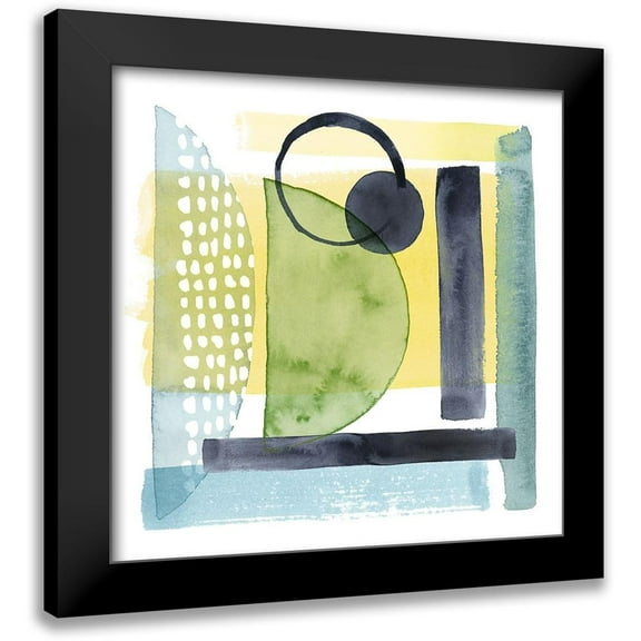Popp, Grace 12x12 Black Modern Framed Museum Art Print Titled - Refractions IV