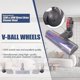thumbnail image 2 of Replacement Wheel for V6 V7 V8 V10 V11 V12 DC58 Vacuum Cleaner 35W 50W Direct Drive Vacuum Cleaner Wheel Parts gray, 2 of 5