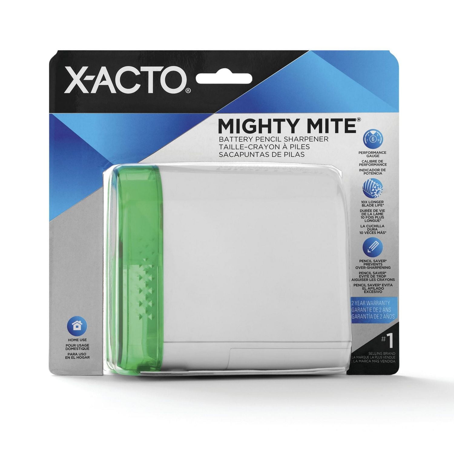 X-ACTO Mighty Mite Electric Pencil Sharpener, Portable/Battery-Operated, Colour Received May Vary